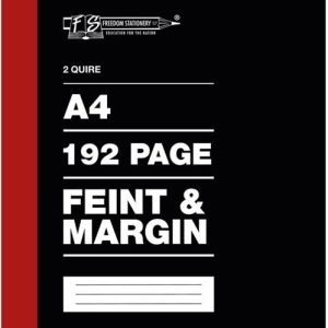 Freedom A4 2 Quire Hard Cover Counter Book 192 Page Feint