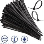 Noble 4.8 x 200mm Pack of 100 Black Nylon Cable Ties