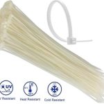 Noble 4.8 x 300mm Pack of 100 White Nylon Cable Ties