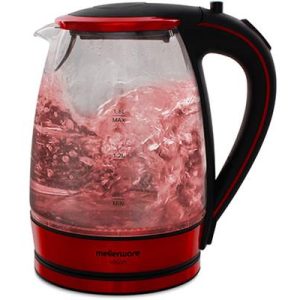 Mellerware 1.8L Glass Kettle Colour:Red 2200w