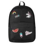 Playground Badges Girls Backpack - Black